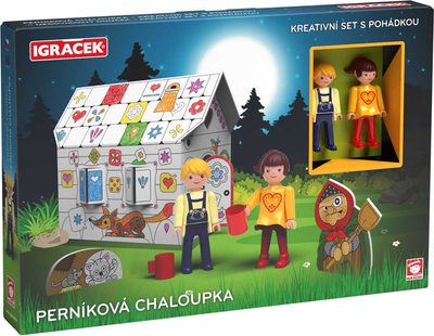 EFKO IGRÁČEK Perníková chaloupka kreativní set se 2 figurkami a pohádkou{% if product.brand.name %} – Efko{% endif %}