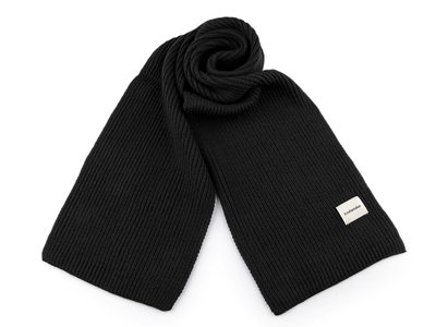 Zimní šála pletená unisex 25x160 cm{% if variant.name %} – 5 (25x160 cm) černá{% endif %}