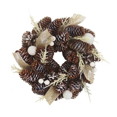 Zimní věnec nadekorovaný P1715/1 Ø25 cm{% if product.brand.name %} – Morex{% endif %}