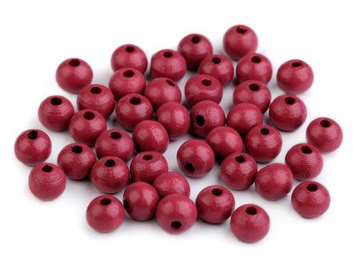 Dřevěné korálky Ø8 mm 20g{% if variant.name %} – 33 bordó{% endif %}