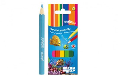 Pastelky barevné dřevo krátké Ocean World šestihranné 6 ks{% if product.brand.name %} – {% endif %}