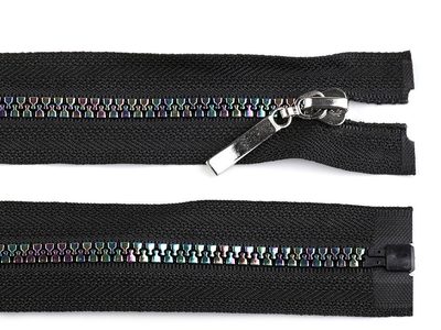 Duhový kostěný zip šíře 5 mm délka 70 cm{% if variant.name %} – 322 černá{% endif %}