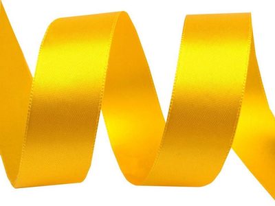 Atlasová stuha 20 metrů oboulící šíře 24 mm{% if variant.name %} – 080 211 žlutá žloutková{% endif %}