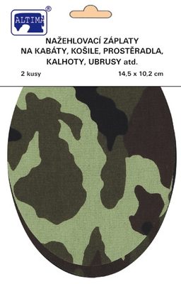 Maskáčové záplaty ovál 14,5 x 10,2 cm 2 kusy – fotka 1