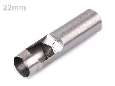 Výsečník / děrovač na látky Ø17 mm, Ø19 mm, Ø22 mm{% if variant.name %} – 22 mm barva nikl{% endif %}