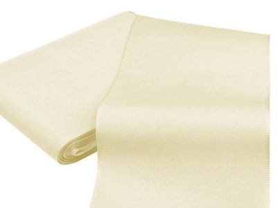Stuha taftová šíře 10,8 cm návin 50 metrů{% if variant.name %} – 241 krémová světlá{% endif %}
