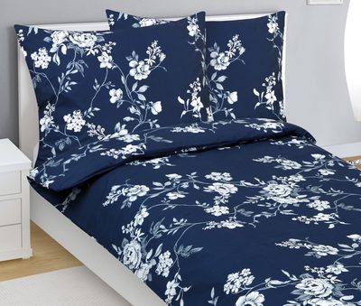 Bavlněné povlečení Modrá,Šedá,Bílá 90/590{% if product.brand.name %} – Bellatex{% endif %}