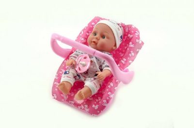 Miminko s nosítkem + dudlík plast 25cm 2 barvy{% if product.brand.name %} – Teddies{% endif %}