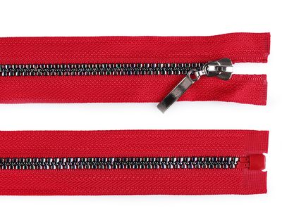 Duhový kostěný zip šíře 5 mm délka 70 cm{% if variant.name %} – 148 červená{% endif %}
