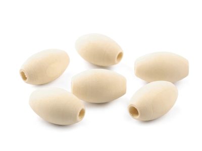 Dřevěné korálky nelakované oliva 18x28 mm 6 kusů{% if product.brand.name %} – Galanterka{% endif %}