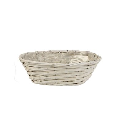 Květináč ovál bílý P0990/3 - 40 x 17 x 12 cm{% if product.brand.name %} – Morex{% endif %}