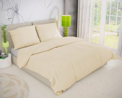 SMETANOVÉ krepové povlečení 140x200, 70x90cm{% if product.brand.name %} – Kvalitex{% endif %}
