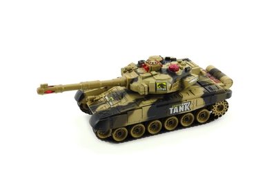 Tank RC T-80 plast 25cm s dobíjecím packem USB+adaptér na baterie 2 druhy 2,4 GHz v krabici – fotka 3