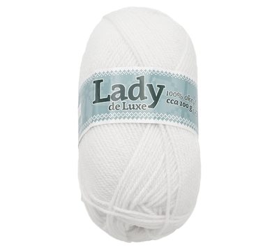 Příze LADY de Luxe Bílá 900 100 g, 238 m - Bellatex