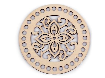 Víko na pletení / háčkování mandala Ø15 cm{% if variant.name %} – 3 přírodní sv.{% endif %}