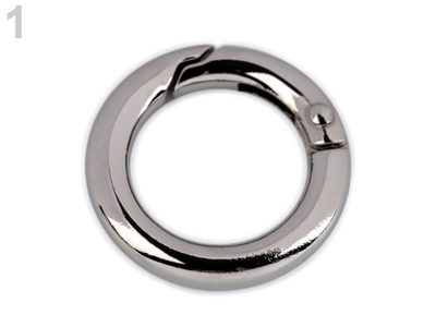Karabina kroužek na klíče / kabelky Ø18 mm{% if variant.name %} – 1 nikl{% endif %}