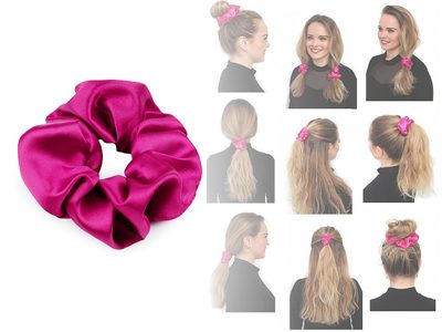 Saténová scrunchie gumička do vlasů{% if product.brand.name %} – Stoklasa{% endif %}