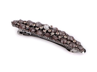 Francouzská spona do vlasů s broušenými kamínky{% if variant.name %} – 2 black diamond{% endif %}