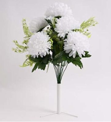 Kytice chryzantémy s doplňky 50 cm, bílá 371354 - 50 cm{% if product.brand.name %} – {% endif %}