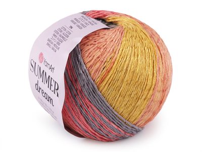 Pletací příze Summer Dream 100 g{% if variant.name %} – 4 (4307) modrošedá sv. hořčicová{% endif %}