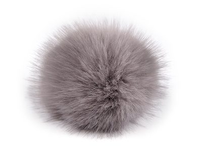 Kožešinová bambule s poutkem Ø14 cm{% if variant.name %} – 6 (Ø12 cm) šedá{% endif %}