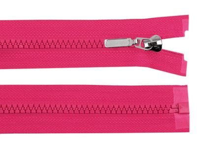 Kostěný zip No 5 délka 50 cm s ozdobným jezdcem{% if variant.name %} – 145 růžová malinová{% endif %}