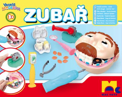 Modelína malý zubař set hlava s vrtačkou na baterie s nástroji plast{% if product.brand.name %} – Mac Toys{% endif %}