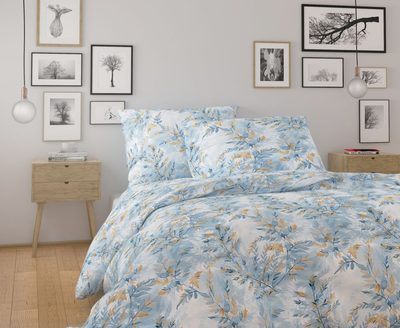 Bavlněné povlečení NORDIC COLLECTION YVES modré - Kvalitex