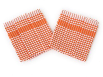 Utěrka PAR oranžovobílá kostka 45x65 cm balení 3 ks{% if product.brand.name %} – Bade Home{% endif %}