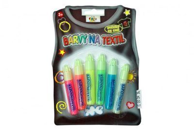 Barvy na textil svítící ve tmě 6ks na kartě 14x20cm{% if product.brand.name %} – SMT Creatoys{% endif %}