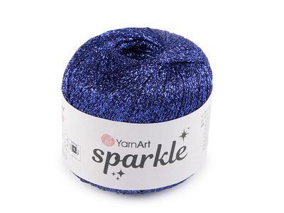 Pletací příze Sparkle s lurexem 25 g - 6 (1324) modrá kobaltová