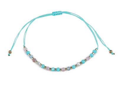 Náramek shamballa broušené korálky s AB efektem{% if variant.name %} – 6 modrá azurová{% endif %}