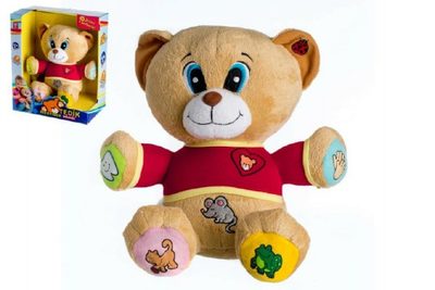 Medvěd Tedík česky mluvící plyš 30cm na baterie 25x30cm v krabici 12m+{% if product.brand.name %} – Teddies{% endif %}