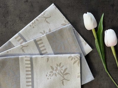 Utěrka Extra savá 50x70 cm Jeřabiny světle šedé 3 ks – fotka 1