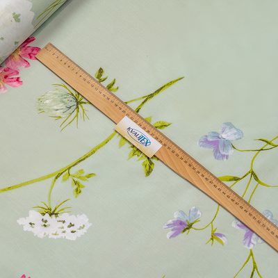Bavlněné plátno DELUX BOTANICA zelená, šíře 220cm METRÁŽ – fotka 1