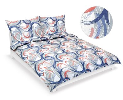 Krepové povlečení na dvoudeku Modrá,Růžová,Šedá 80/210{% if variant.name %} – 180x220 cm, 2ks 70x90 cm{% endif %}