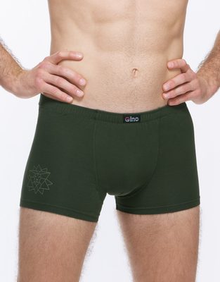 GINA pánské boxerky kratší nohavička, šité, s potiskem 73135P{% if variant.name %} – lahvová šedobéžová - 50/52{% endif %}