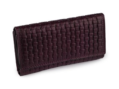 Dámská peněženka kožená 9,5x17 cm{% if variant.name %} – 4 fialová lilková{% endif %}