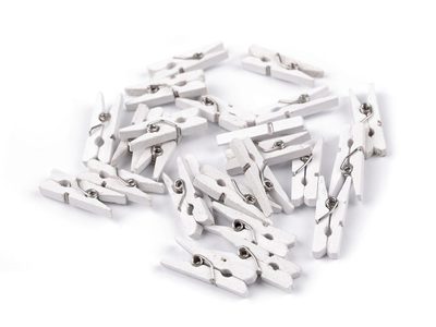 Dřevěný mini kolíček jednobarevný 3x26 mm BALENÍ 24 KUSŮ{% if variant.name %} – 3 bílá{% endif %}