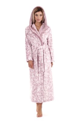 Župan s kapucí Flora mauve mist 39 56 4303{% if variant.name %} – M{% endif %}