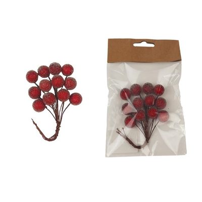 Dekorace s bobulemi, 12 ks X4415 - dia 1,5 x 1,5/11 cm{% if product.brand.name %} – Morex{% endif %}