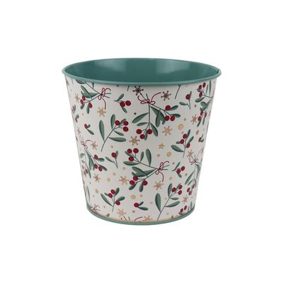 Vánoční květináč plechový K4493/2 - dia 14,5 x 13 cm{% if product.brand.name %} – {% endif %}