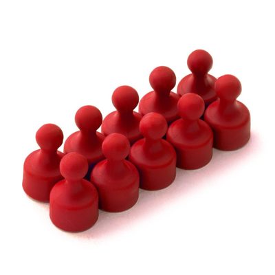 Magnetické figurky M3 červené, 10 ks, 12 × 20 mm{% if product.brand.name %} – UNIMAGNET{% endif %}