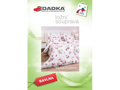 Bavlněné povlečení Sasanka pudrová 140x200, 70x90 cm – fotka 4