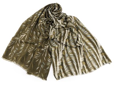 Šátek / šála / pléd listy 85x180 cm{% if variant.name %} – 2 zelená{% endif %}