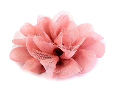 Šifónový květ Ø8 a 9 cm 4 ks{% if variant.name %} – 7 (9 cm) pudrová - tmavá{% endif %}