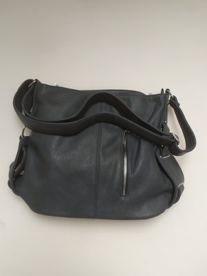 Modrošedá moderní crossbody dámská kabelka 67-MH – fotka 1