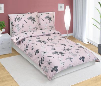 Bavlněné povlečení Šedá,Růžová 90/217{% if product.brand.name %} – Bellatex{% endif %}