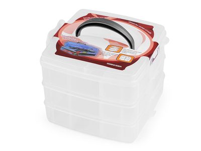 Plastový box / kufřík 3 patrový s rukojetí{% if product.brand.name %} – Stoklasa{% endif %}