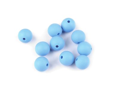 Silikonové korálky Ø9 mm 10 ks{% if variant.name %} – 3 modrá sv.{% endif %}